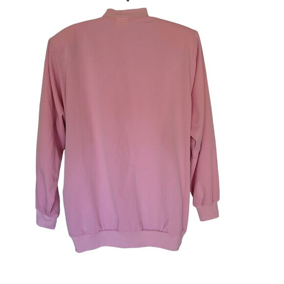 Vintage 80s Cardigan Jacket Size 14 Womens Pink Embellished Button Front Light W - Picture 4 of 7